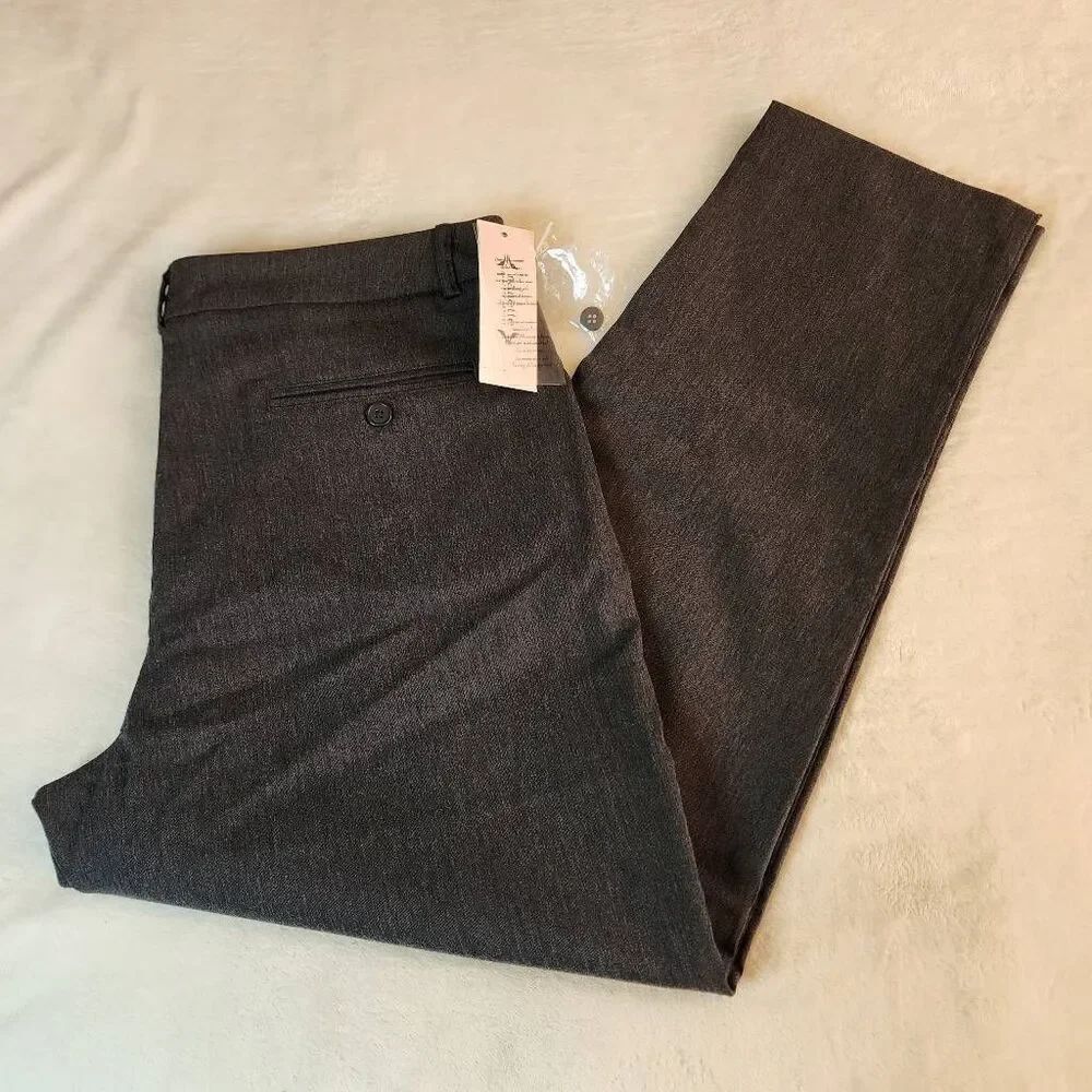 Nanette Lepore Heathered Gray Flat Front Dress Pants Size 12